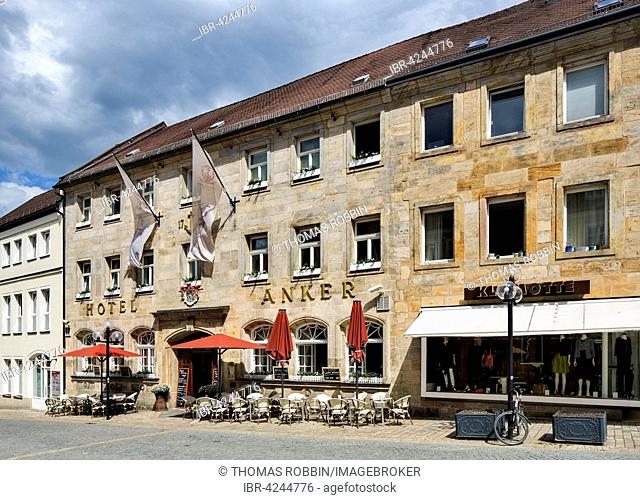 Hotel and restaurant Goldener Anker, Bayreuth, Upper Franconia, Bavaria, Germany