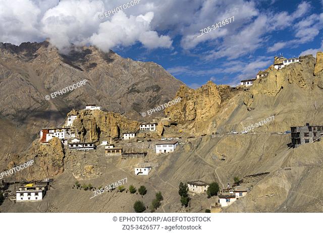 Dhankar Gompa is a village and also a Gompa, a Buddhist temple in the district of Lahaul, Spiti, Himachal Pradesh, India