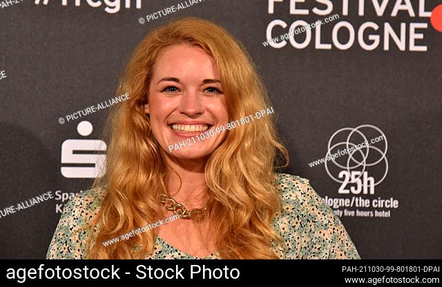 28 October 2021, North Rhine-Westphalia, Cologne: Actress Madeleine Krakor arrives at Film Festival Cologne Awards ceremony Photo: Horst Galuschka/dpa/Horst...