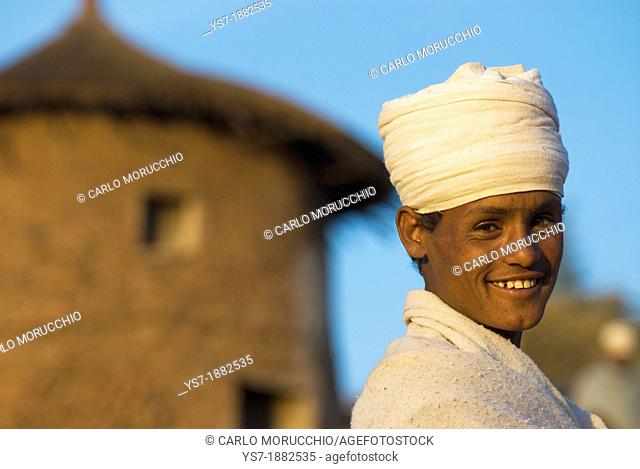 Young pilgrim in Lalibela, Ethiopia, Africa