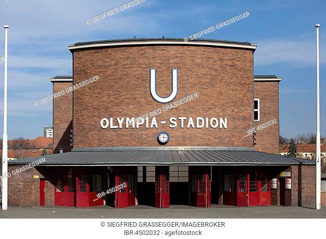 Entrance to the subway station, Olympic Stadium, Berlin, Germany