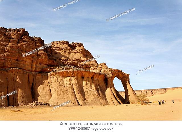 Natural rock formation in the Akakus Mountains, Libya