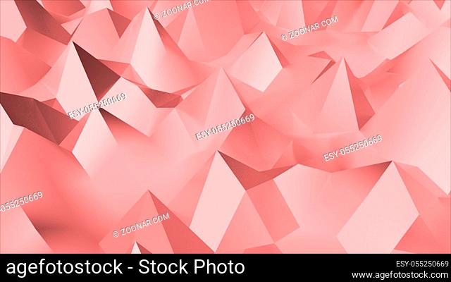 Low poly geometric abstract background in embossed triangular and polygon style. 3D rendering