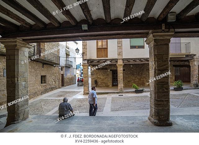 Ráfales village, historic buildings and traditional houses of Matarranya province, Teruel, Aragón, Spain
