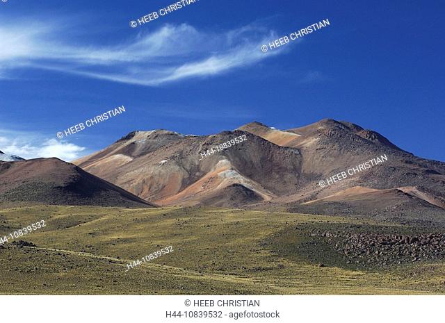 Chile, South America, near Paso Vizcacha, San Pedro de Atacama, Altiplano, Antofagasta, landscape, South America, dese