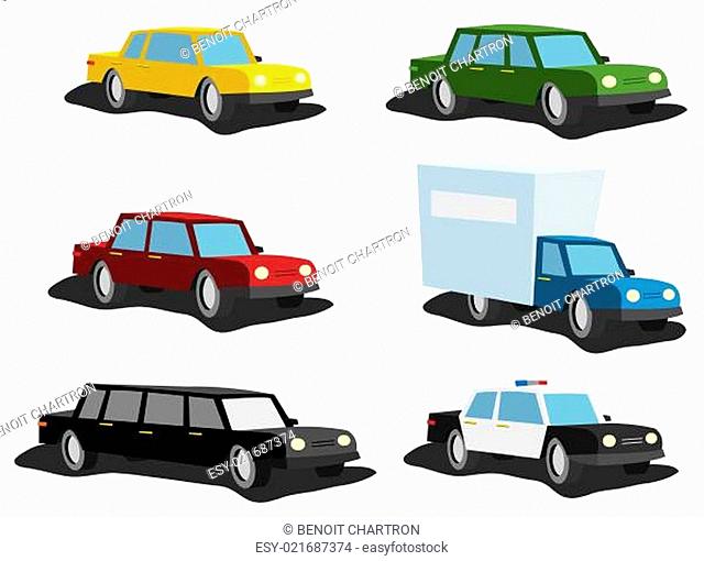 Cartoon Cars Set