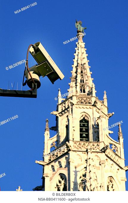 Germany, Munich with video monitoring
