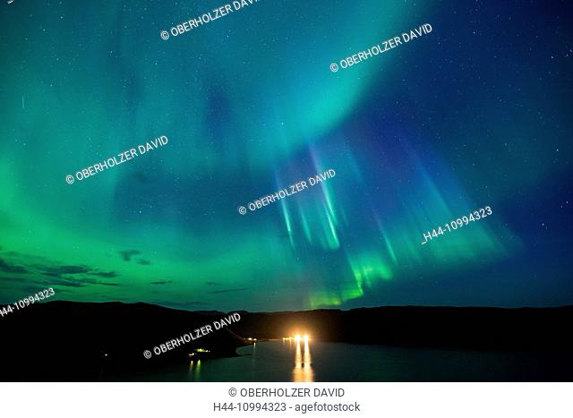 Aurora Borealis, Europe, fjord, autumn, phenomenon, Lapland, light, night, northern lights, Norway, polar light, Scandinavia, Vestertana
