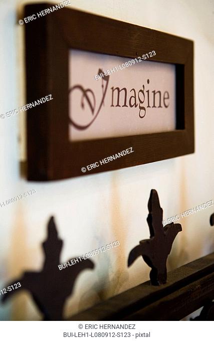 Imagine sign on wall