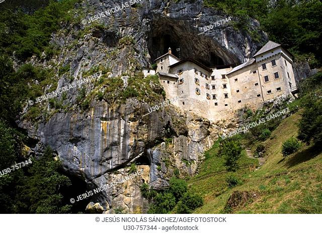 Castle Predjamski, in Predjama, Slovenia, Europe