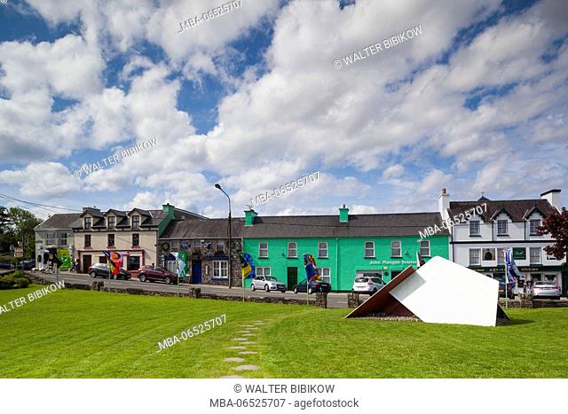 Ireland, County Kerry, Ring of Kerry, Sneem, village view