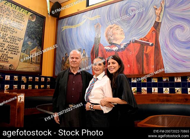 July 20, 2022, Mexico City, Mexico: Juan Carlos Allende, Ely Guerra, Ofelia Medina attend at press conference of the concert ""Chavela and her women