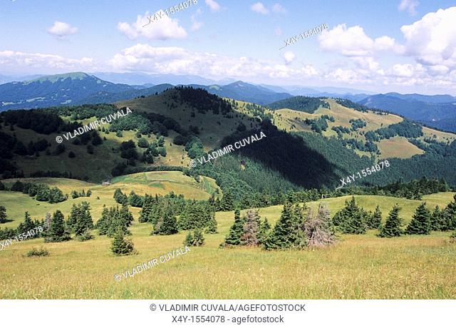 The view of the central part of Velka Fatra mountains, Slovakia