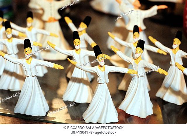 Turkey, Istanbul, Shop Display, Whirling Dervish Souvenirs