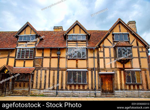 The birthplace of William Shakespeare in Stratford, a town in Cotswolds area, in England, UK
