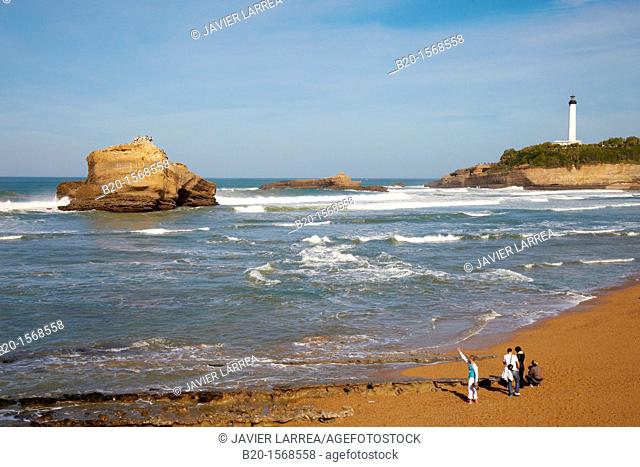 Grande Plage Beach, Biarritz, Aquitaine, Basque Country, Pyrenees Atlantiques, 64, France