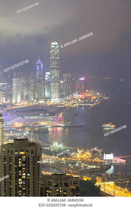 Hong Kong city, This photo was shot from Braemar Hill in the evening after sunset