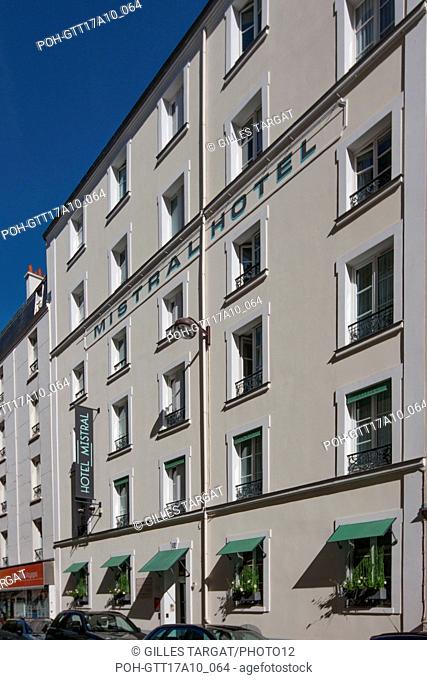 Paris, 24 rue cels, Hotel Mistral where lived Jean Paul Sartre and Simone de Beauvoir, Photo Gilles Targat