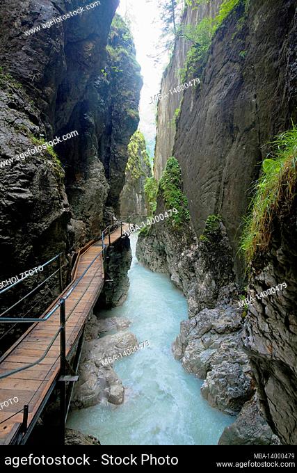 in the lower part of the leutasch gorge on the bavarian side