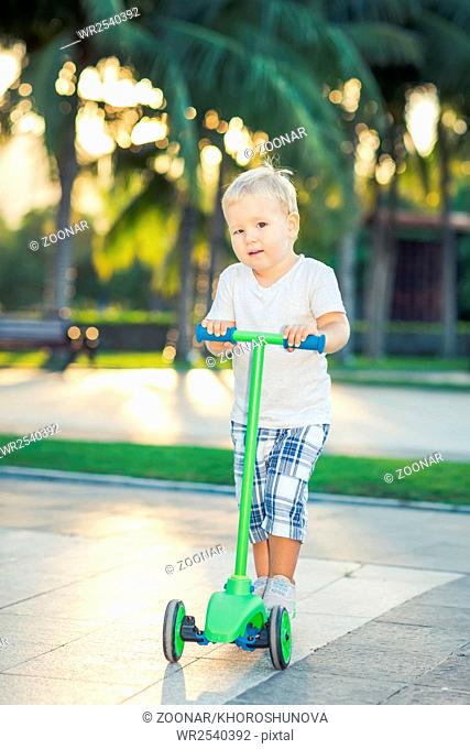 Boy with scooter