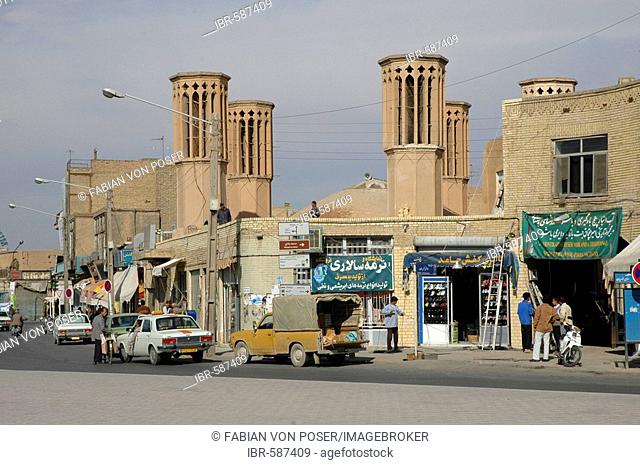 Street scene at Meidan-e Amir Chaqmaq Square, Yazd, Iran