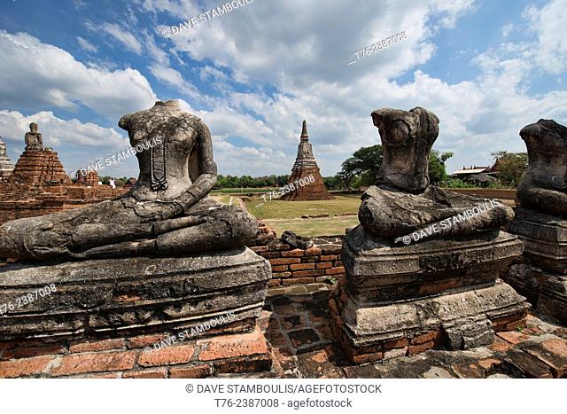 Headless statues, Wat Chaiwatthanaram, Ayutthaya Historical Park, Thailand