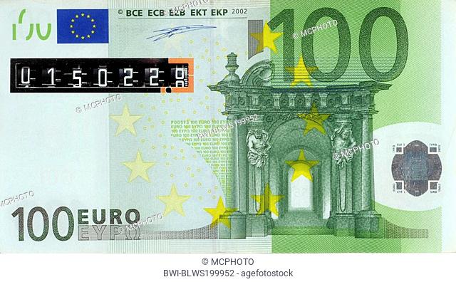 Euro bill and electricity meter