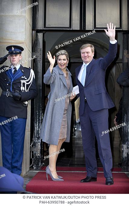 King Willem-Alexander and Queen Maxima attend the award ceremony of the Erasmus Prize in the Royal Palace in Amsterdam, The Netherlands, 25 November 2015