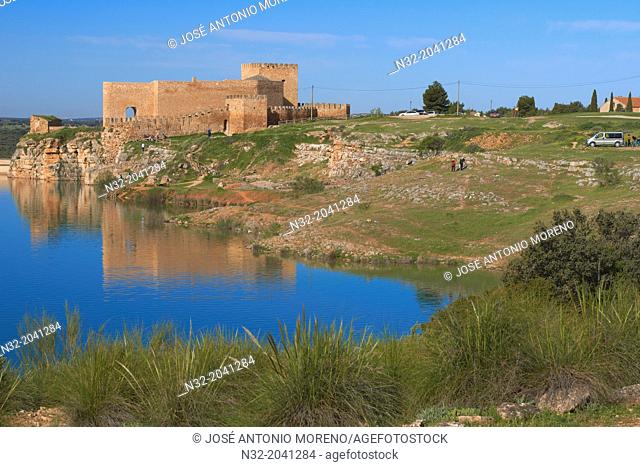 Argamasilla de Alba, Peñarroya Castle, Lagunas de Ruidera natural park, Pe–arroya reservoir, Ciudad Real province, Castilla-La Mancha, Route of Don Quixote