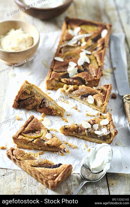Fig and almond tart