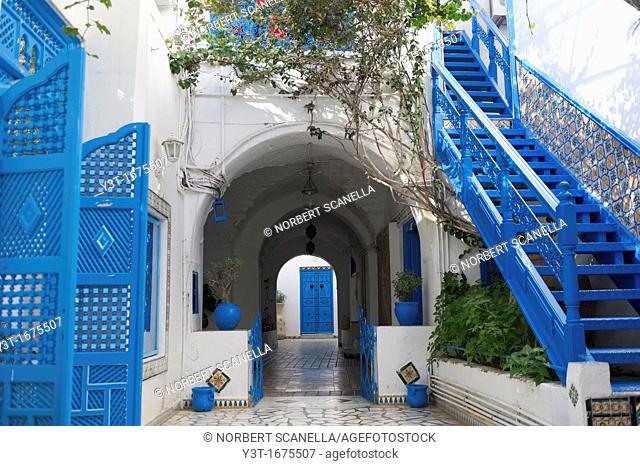 North Africa, Tunisia, Sidi Bou Said. House Dar El Annabi eighteenth century