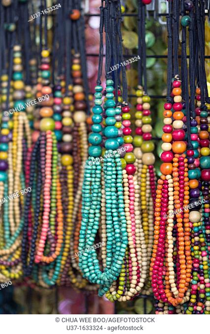 Colorful necklaces, Seminyak Road, Bali