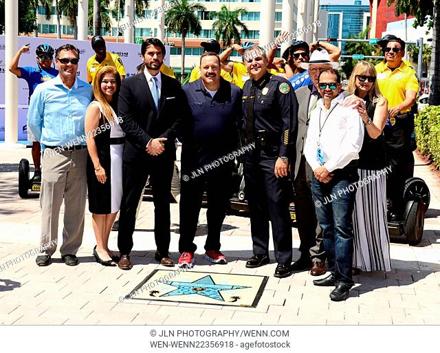 Kevin James receives star on Miami Walk of Fame at Bayside Marketplace Featuring: John Calderbank, Alice Bravo, Eduardo Verastegui, Kevin James, Rodolfo LLanes