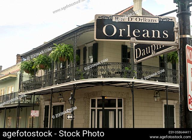 The french quarter in New Orleans Louisiana is famous for entertainment and music