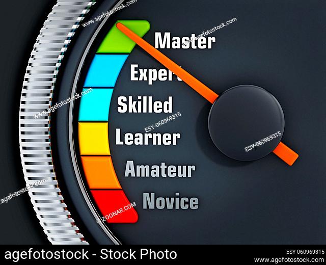 Orange needle on Master level on experience levels speedmeter