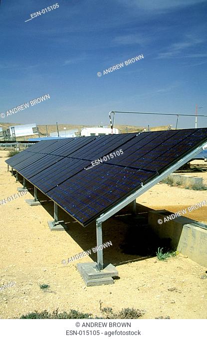 Photovoltaic cell panels Ben Gurion National Solar Energy Power Station photovoltaic convert light energy directly into electric energy, renewable, sustainable