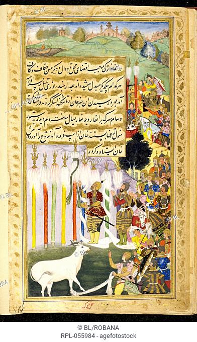 Setting up standards Sultan Mahmud Khan and Babur at the setting up of standards 1502. An illustration to the memoirs of the Emperor Babur