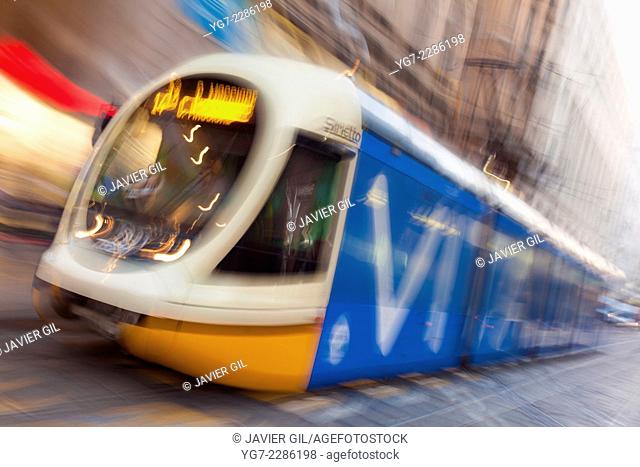 Streetcar of Milan, Lombardy, Italy