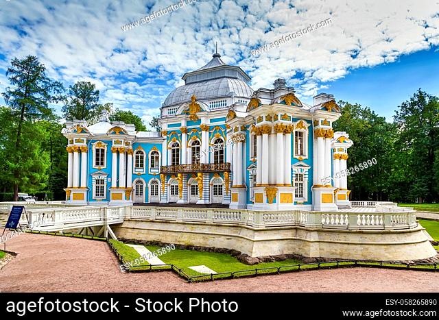 Hermitage pavilion in Catherine Park at Tsarskoye Selo was originally designed by Mikhail Zemtsov, Russia