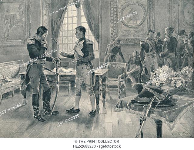 'Meeting of Napoleon and Tolstoi in Paris, 1807', (1896). Artist: Unknown