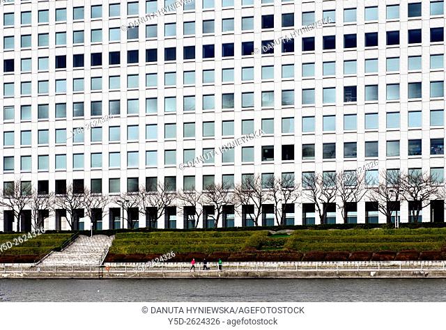 IBM Hakozaki Facility, IBM Japan headquarters building on the right bank of the Sumida River, Nihonbashi-Hakozaki-cho, Chuo-ku, Tokyo, Japan