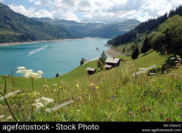 Reservoir Lac de Roselend, Haute Savoie, France, Reservoir Lac de Roselend, Haute Savoie, France, Europe