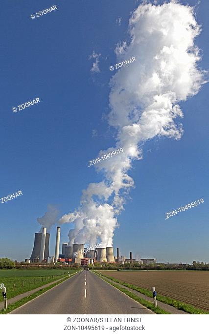 Lignite-fired power plant Niederaussem, operated by RWE Power, Bergheim, Northrhine-Westphalia, Germ