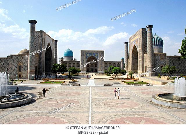 Madrasah Ulugh Beg, Tilla-Kari and Sherdar Registan Samarkand Uzbekistan