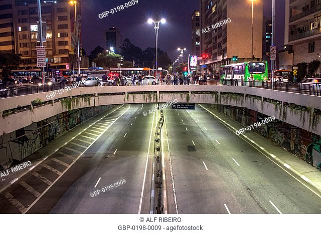Paulista Avenue, Tunnel José Roberto Fanganiello Melhem, 2016 Capital, São Paulo, Brazil