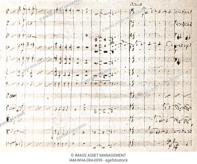 Concierto for a violin by Felix Mendelssohn (1809-1847) a German composer, pianist, organist and conductor of the early Romantic period