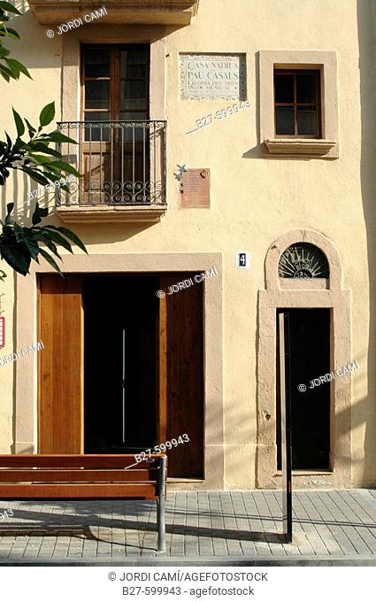 Pau Casals birth house. El Vendrell. Costa Daurada. Baix Penedès. Tarragona province. Catalonia. Spain