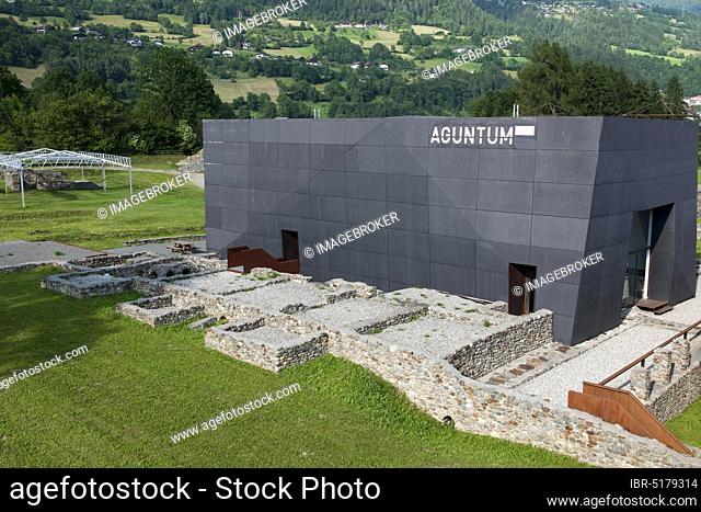 Museum building, Europe, Ruin Aguntum, Municipium Claudium Aguntum, Ruin of a Roman village, Dölsach, Lienz, East Tyrol, Tyrol, Austria, Europe