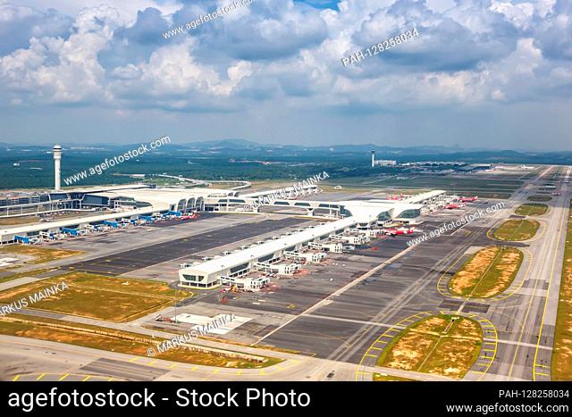 Kuala Lumpur, Malaysia – January 22, 2018: Kuala Lumpur International Airport KLIA aerial photo (KUL) in Malaysia. | usage worldwide