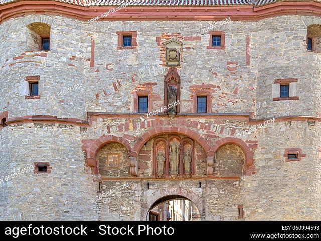 detail of the Marienberg Fortress near Wuerzburg in Franconia, a bavarian area in Germany
